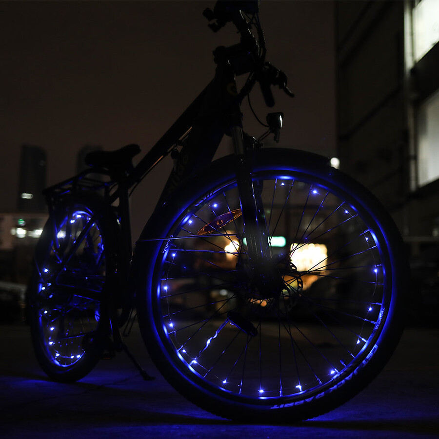blaue fahrrad-radlichter 2 stück ohne batterie